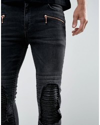 schwarze enge Jeans von Asos