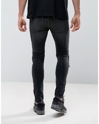 schwarze enge Jeans von Asos