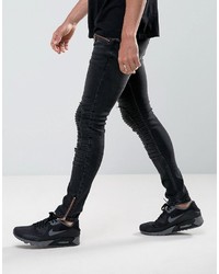 schwarze enge Jeans von Asos