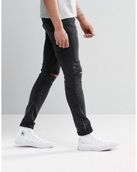 schwarze enge Jeans von Pull&Bear