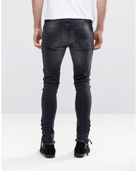 schwarze enge Jeans von Asos