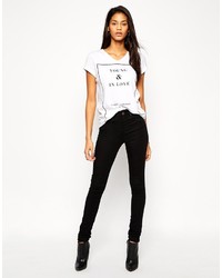 schwarze enge Jeans von Asos