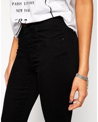 schwarze enge Jeans von Asos