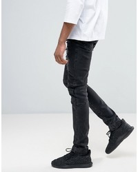 schwarze enge Jeans von Asos