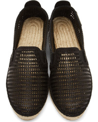 schwarze Espadrilles aus Netzstoff von Prism