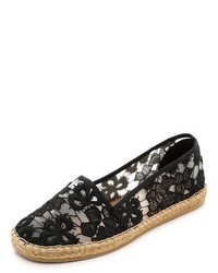 schwarze Espadrilles aus Netzstoff von Kurt Geiger