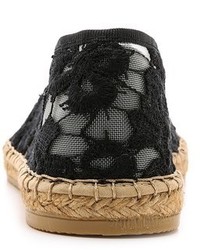 schwarze Espadrilles aus Netzstoff von Kurt Geiger