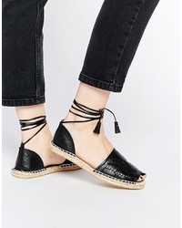 schwarze Espadrilles von Asos