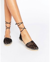 schwarze Espadrilles von Asos