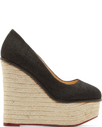 schwarze Espadrilles von Charlotte Olympia