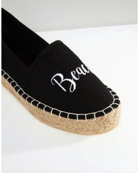 schwarze Espadrilles von Asos