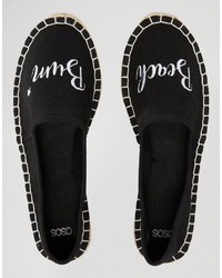 schwarze Espadrilles von Asos