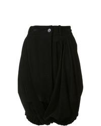 schwarze Bermuda-Shorts mit Falten von VIVIENNE WESTWOOD RED LABEL