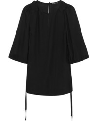 schwarze Bluse mit Falten von Ann Demeulemeester