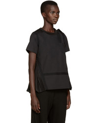 schwarze Bluse mit Falten von Sacai