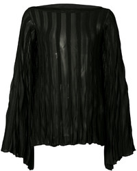 schwarze Bluse mit Falten von Chloé