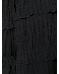 schwarze Bluse mit Falten von Etoile Isabel Marant