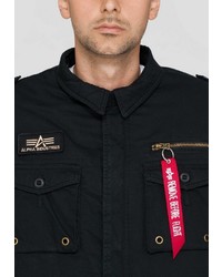 schwarze Feldjacke von Alpha Industries