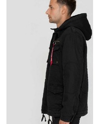 schwarze Feldjacke von Alpha Industries