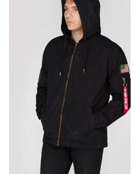 schwarze Feldjacke von Alpha Industries