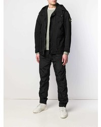 schwarze Feldjacke von Stone Island