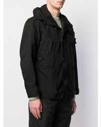 schwarze Feldjacke von Stone Island