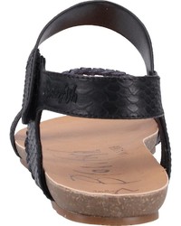 schwarze flache Sandalen aus Leder von Blowfish