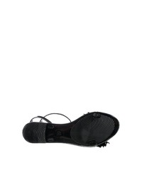 schwarze flache Sandalen aus Leder von Fritzi aus Preußen