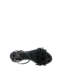 schwarze flache Sandalen aus Leder von Fritzi aus Preußen