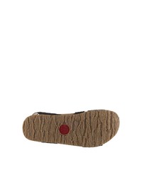 schwarze flache Sandalen aus Leder von Haflinger