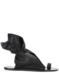 schwarze flache Sandalen aus Leder von Isabel Marant