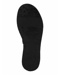 schwarze flache Sandalen aus Leder von Mjus