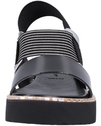 schwarze flache Sandalen aus Leder von Rapisardi