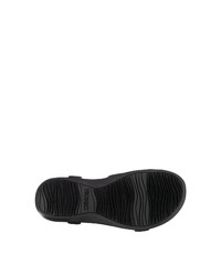 schwarze flache Sandalen aus Leder von Vionic