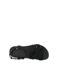 schwarze flache Sandalen aus Leder von Vionic