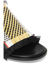 schwarze flache Sandalen aus Leder von Proenza Schouler