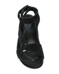 schwarze flache Sandalen aus Wildleder von Isabel Marant Etoile