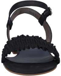 schwarze flache Sandalen aus Wildleder von Paul Green