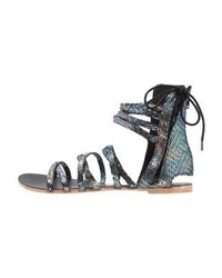 schwarze flache Sandalen von Free People