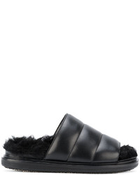 schwarze flache Sandalen von Marni