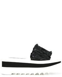 schwarze flache Sandalen von Stella McCartney