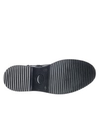 schwarze flache Stiefel mit einer Schnürung aus Leder von Bullboxer