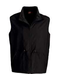 schwarze Fleece-ärmellose Jacke von Trigema