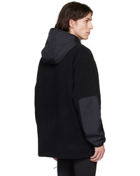 schwarze Fleece-Bomberjacke von New Balance