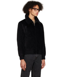 schwarze Fleece-Bomberjacke von A.P.C.