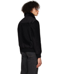 schwarze Fleece-Bomberjacke von A.P.C.