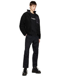 schwarze Fleece-Bomberjacke von thisisneverthat