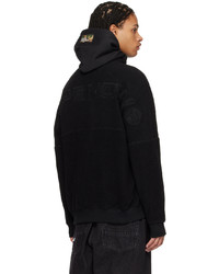 schwarze Fleece-Bomberjacke von AAPE BY A BATHING APE