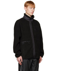 schwarze Fleece-Bomberjacke von Rains