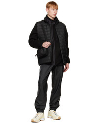 schwarze Fleece-Bomberjacke von Rains